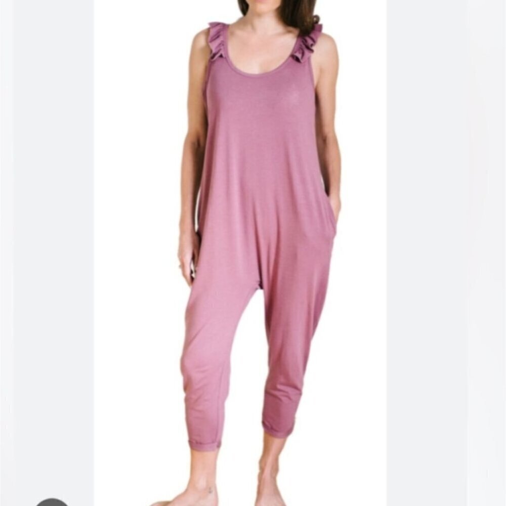 Smash + Tess nwt Mauve Ruffle Strap Jumpsuit XXS